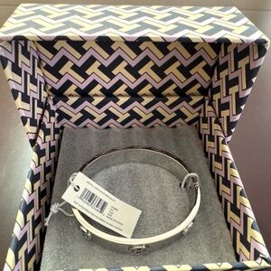 Tory Burch Metal Logo Stud Bracelet